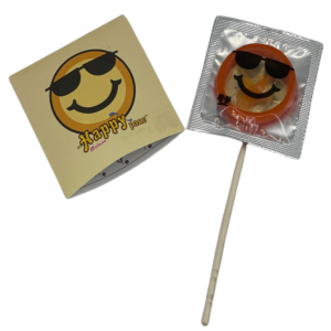 کاندوم چوبی هپی فیس قرمز طعم آناناس (1 عددی)